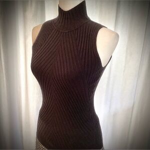 Macys INC  - NWT Black Mockneck Sleeveless sweater/shell